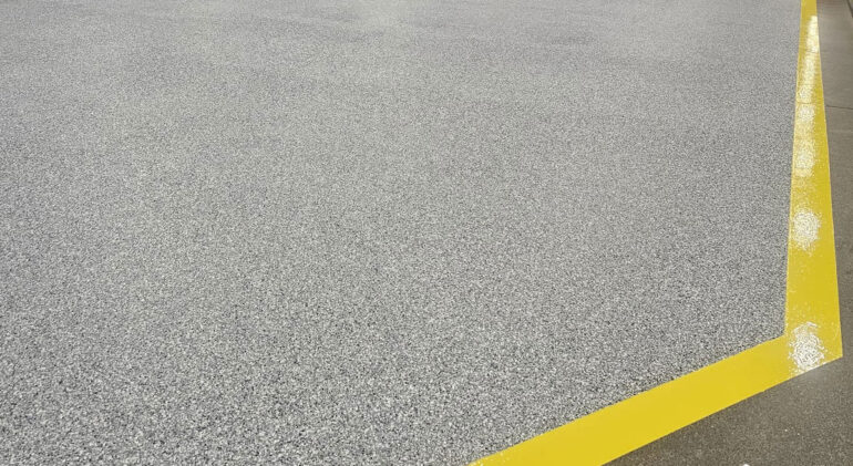 Epoxy Flake System with Safety Striping